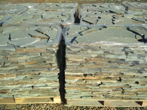 Плитняк златолит зелёный для цоколя, отмостки купить в Лянторе