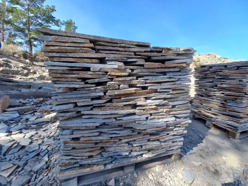 Плитняк златолит серебристый для фасада купить в Лянторе