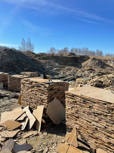 Плитняк златолит жёлтый золотистый для отмостки купить в Лянторе