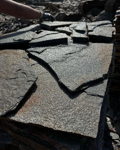 Плитняк златолит серебристый для фасада купить в Лянторе